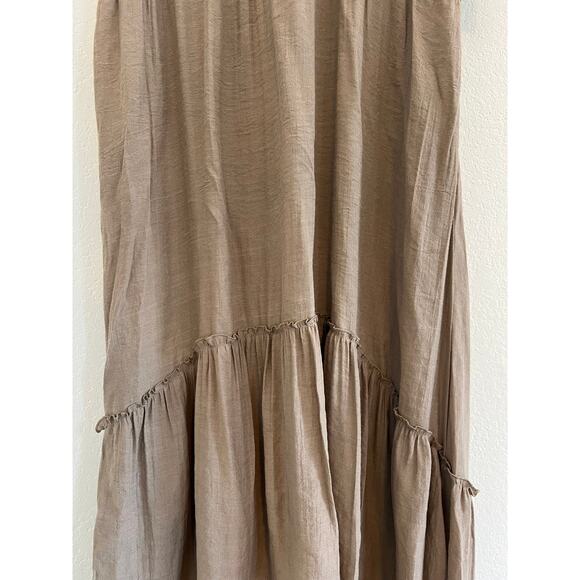 NWT NY Collection Womens Crochet Trim Casual Maxi Dress Large Fairy Casual Boho - Picture 6 of 16